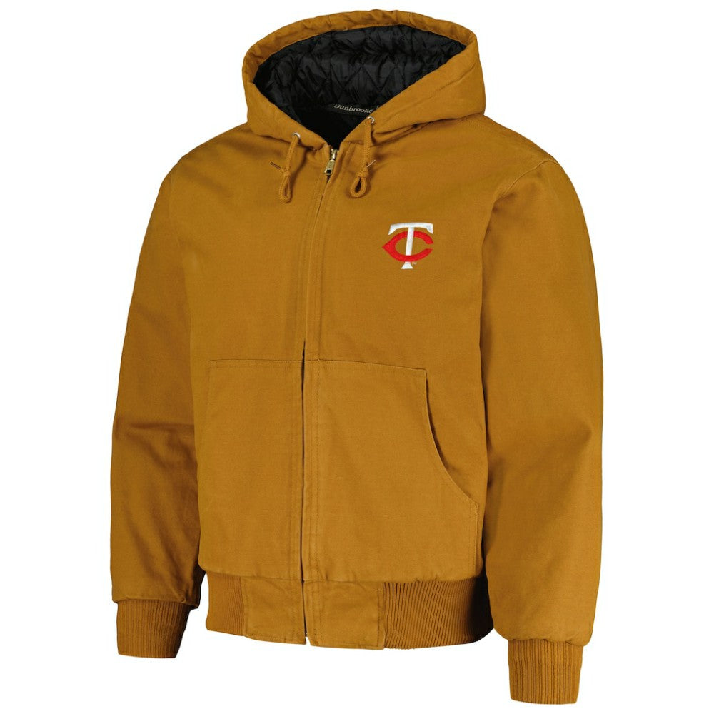 Minnesota Twins Dunbrooke Dakota Work Full-Zip Hoodie Jacket - Brown