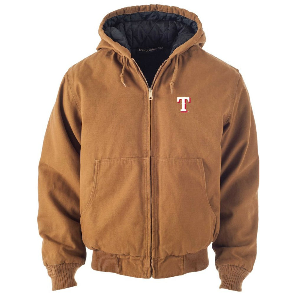 Texas Rangers Dunbrooke Dakota Work Full-Zip Hoodie Jacket - Brown