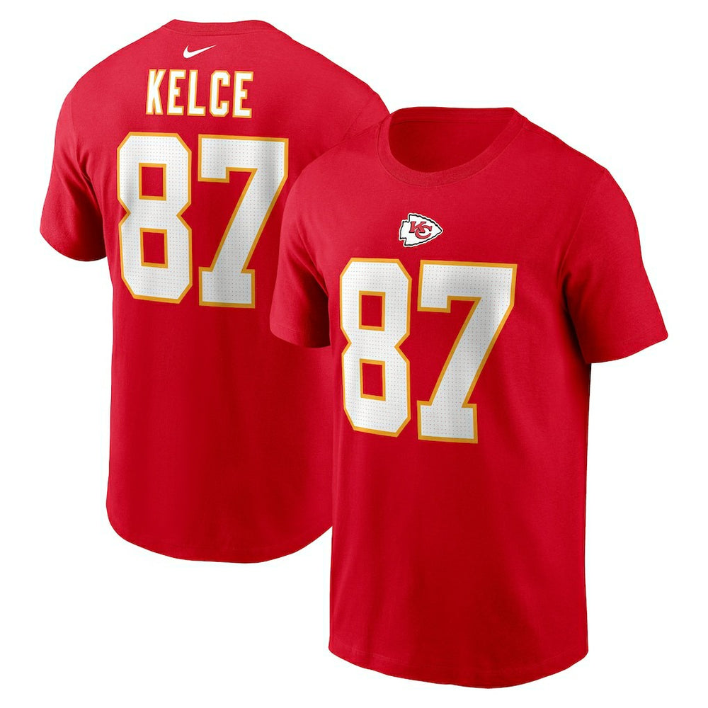 NFL Kansas City Chiefs Travis Kelce  Player Name & Number T-Shirt