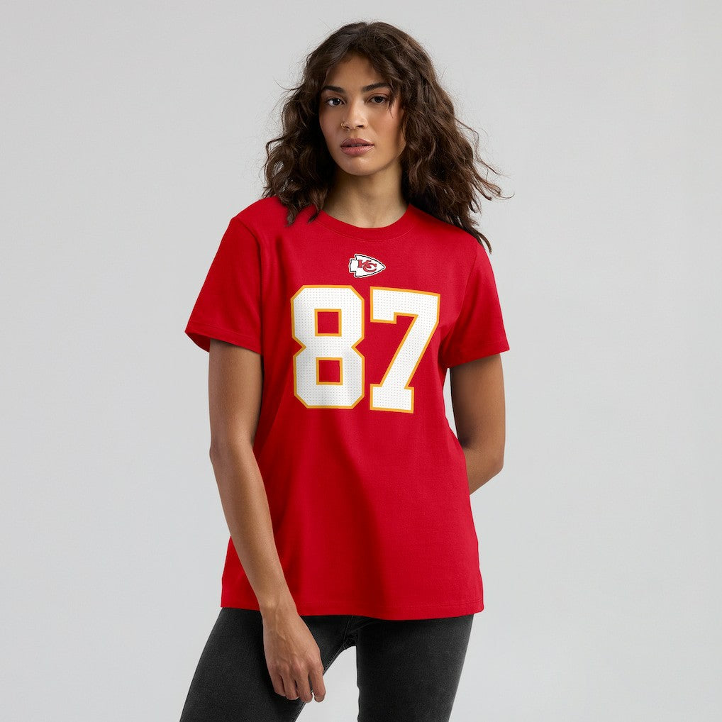 NFL Kansas City Chiefs Travis Kelce  Women's Player Name & Number T-Shirt