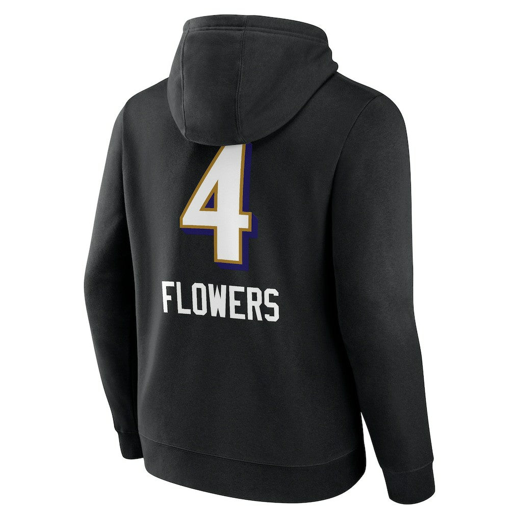 NFL Baltimore Ravens Zay Flowers  Team Wordmark Player Name & Number Pullover Hoodie