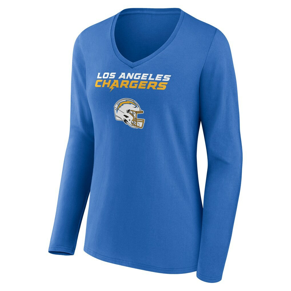 NFL Los Angeles Chargers Derwin James Jr.  Women's Team Wordmark Player Name & Number Long Sleeve V-Neck T-Shirt