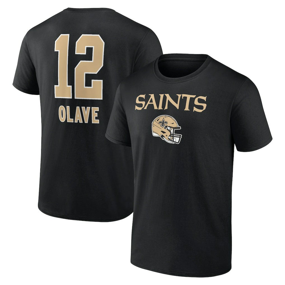 NFL New Orleans Saints Chris Olave  Team Wordmark Player Name & Number T-Shirt