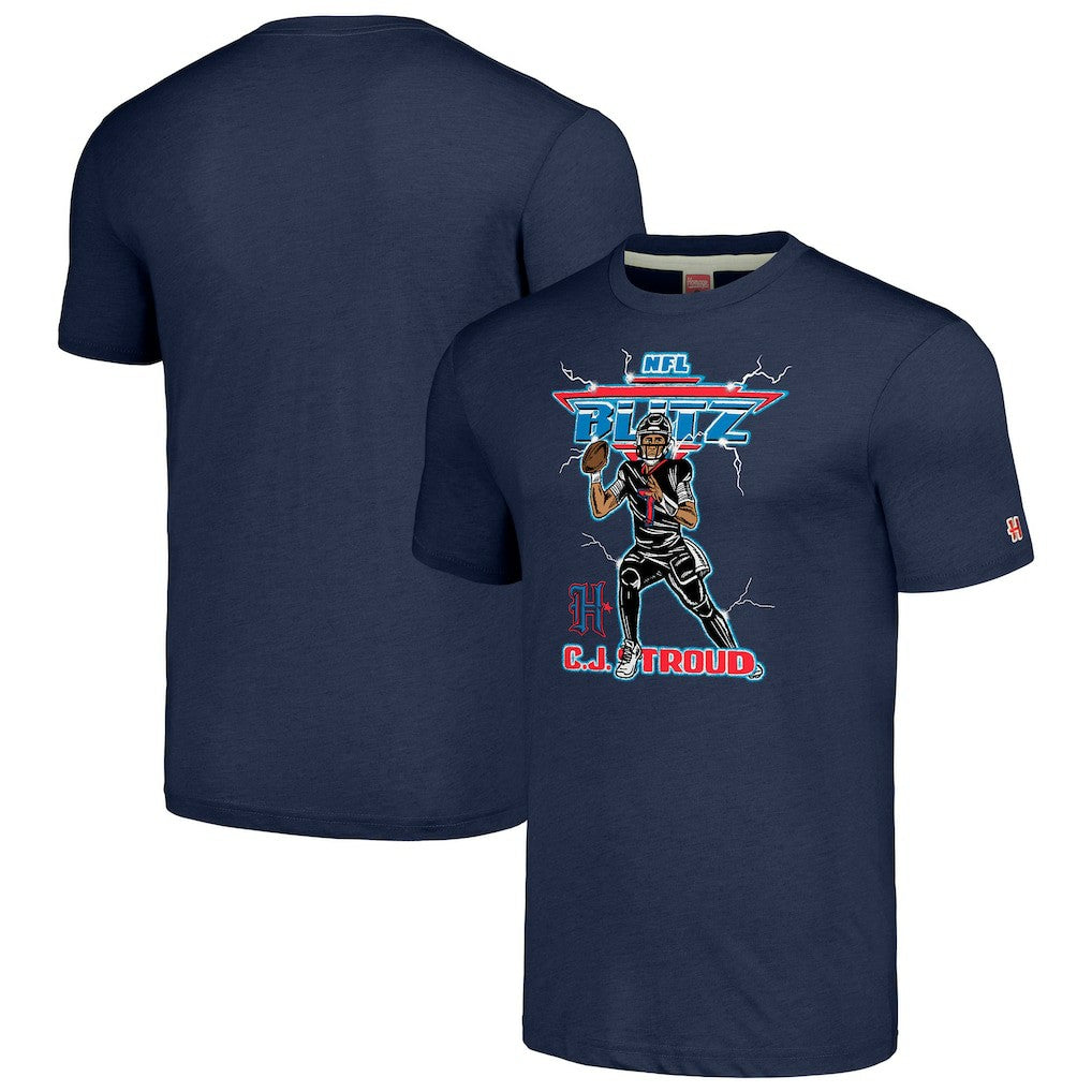 NFL Houston Texans C.J. Stroud  Homage Unisex NFL Blitz Player Tri-Blend T-Shirt