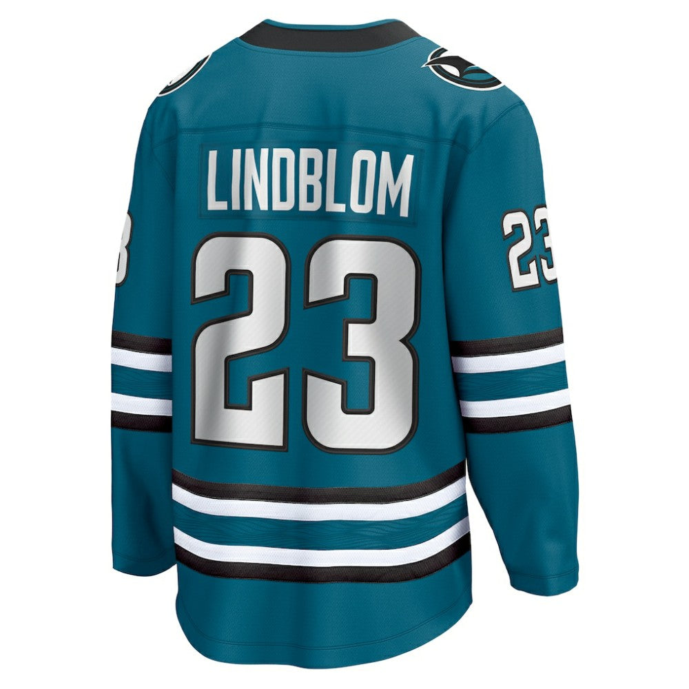 Oskar Lindblom San Jose Sharks Fanatics Home Breakaway Jersey