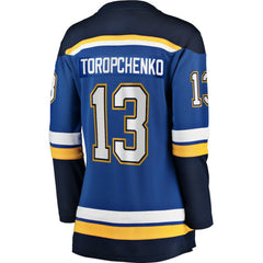Alexey Toropchenko St. Louis Blues Fanatics Women's Home Breakaway Player Jersey