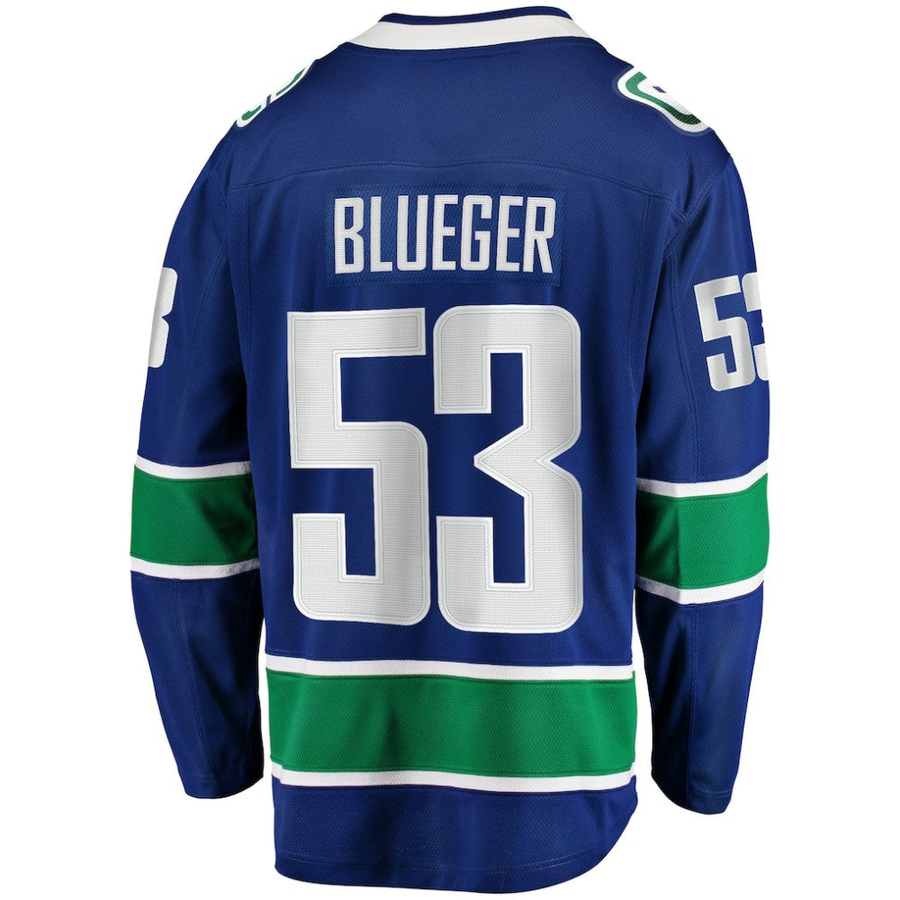 Teddy Blueger Vancouver Canucks Fanatics Home Breakaway Jersey