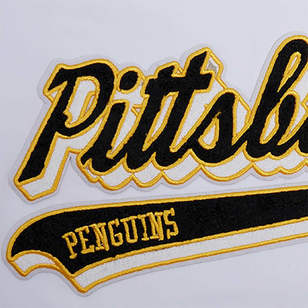 Pittsburgh Penguins Pro Standard Women's Boxy Script Tail Cropped T-Shirt