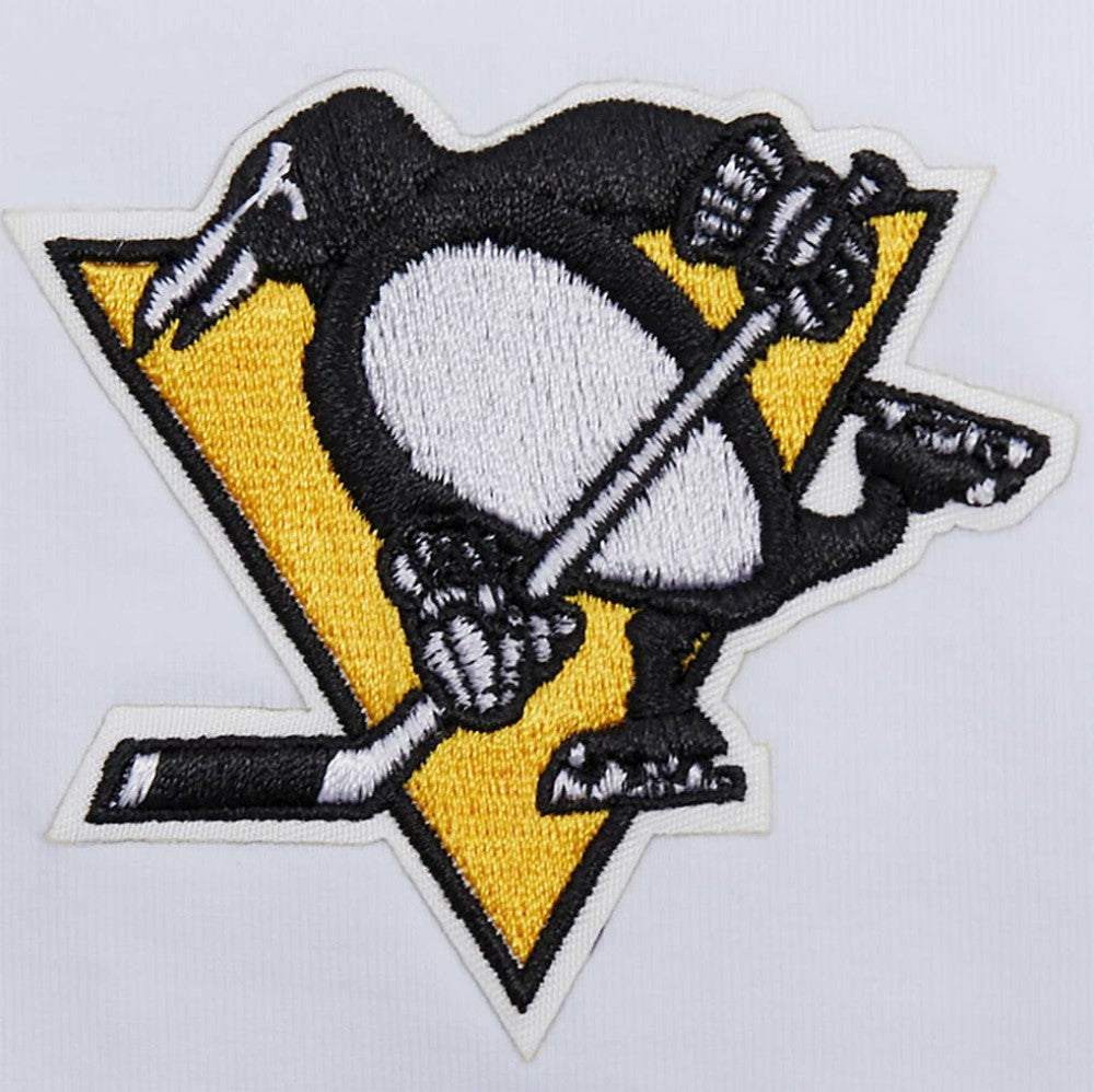Pittsburgh Penguins Pro Standard Women's Boxy Script Tail Cropped T-Shirt