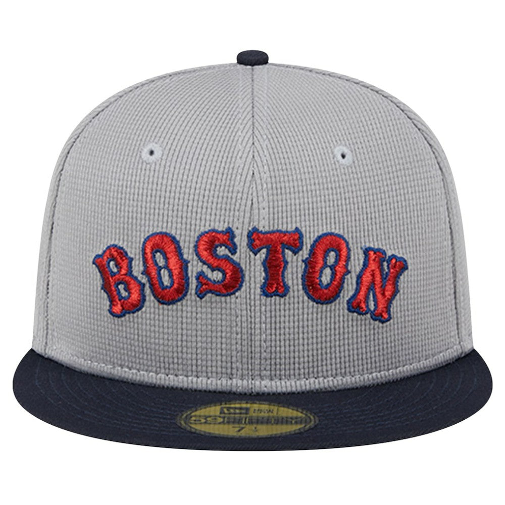 Boston Red Sox Pivot Mesh 59FIFTY Fitted Hat - Gray | New Era