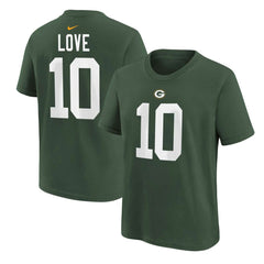 NFL Green Bay Packers Jordan Love  Preschool Player Name & Number T-Shirt