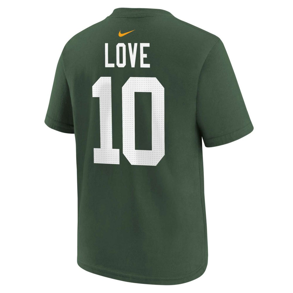 NFL Green Bay Packers Jordan Love  Preschool Player Name & Number T-Shirt