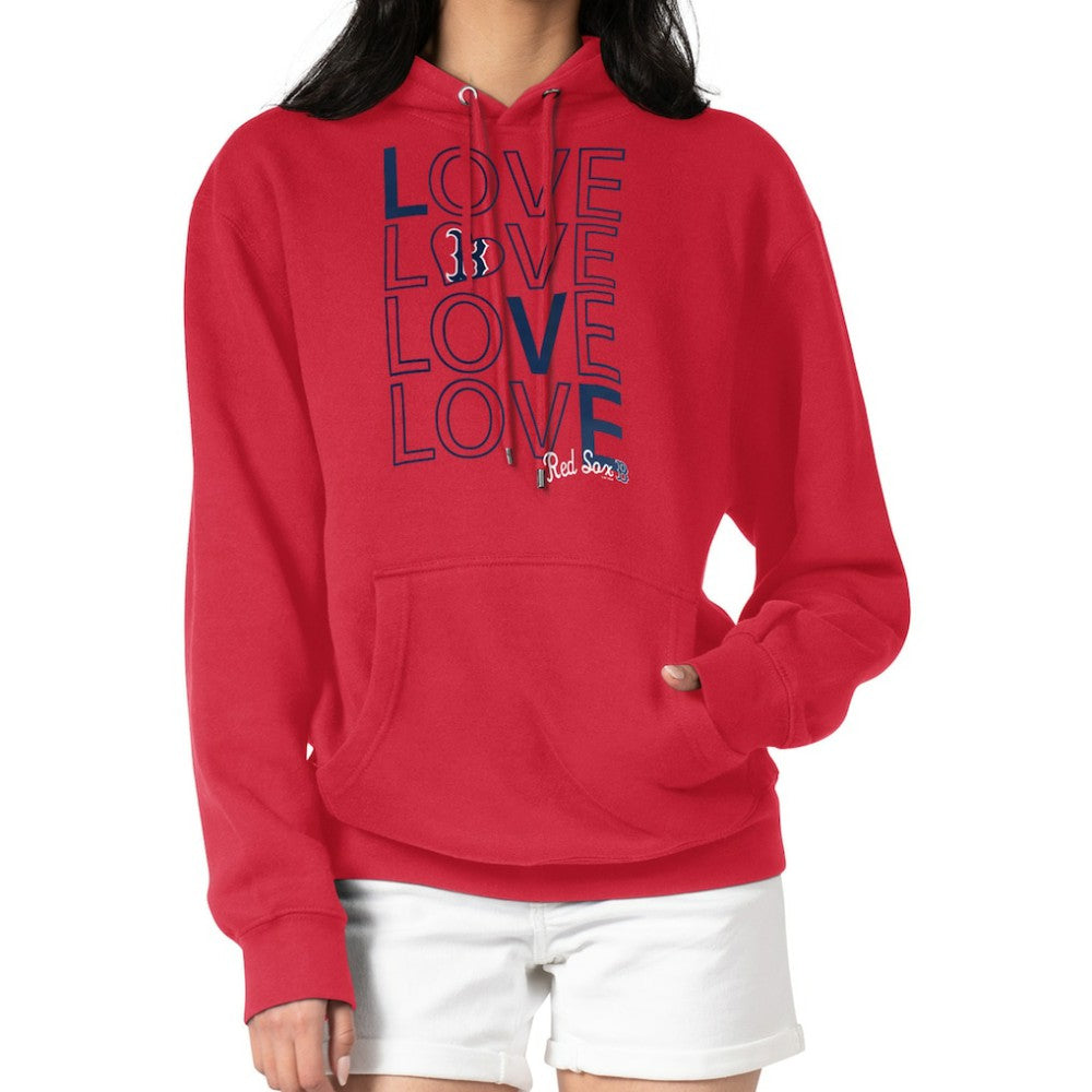 Boston Red Sox G-III 4Her by Carl Banks Women's Love Graphic Fleece Hoodie - Red
