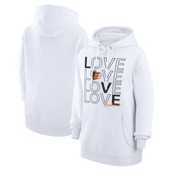 Baltimore Orioles G-III 4Her by Carl Banks Women's Love Graphic Fleece Hoodie - White
