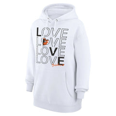 Baltimore Orioles G-III 4Her by Carl Banks Women's Love Graphic Fleece Hoodie - White