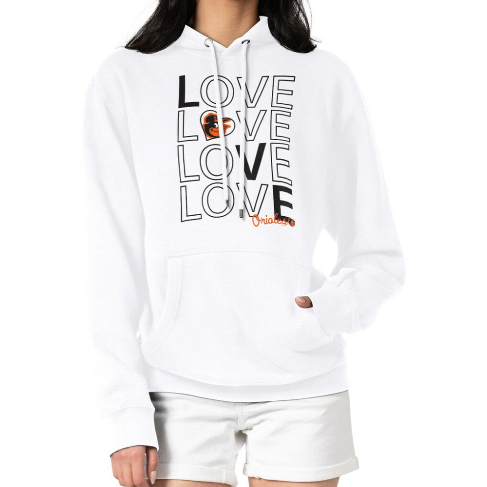 Baltimore Orioles G-III 4Her by Carl Banks Women's Love Graphic Fleece Hoodie - White
