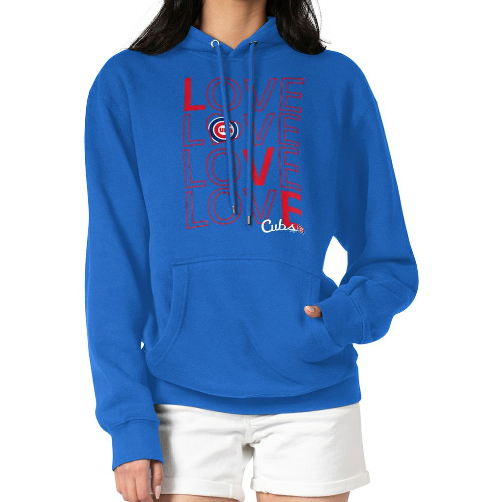 Chicago Cubs G-III 4Her by Carl Banks Women's Love Graphic Fleece Hoodie - Royal