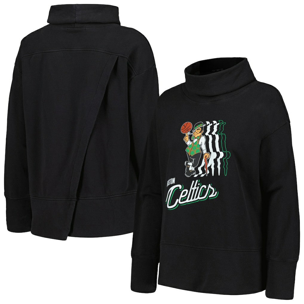Boston Celtics Levelwear Women's Sunset Pullover Sweatshirt - Black outlet