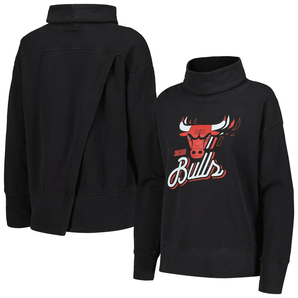 Chicago Bulls Levelwear Women's Sunset Pullover Sweatshirt sale - Black discount