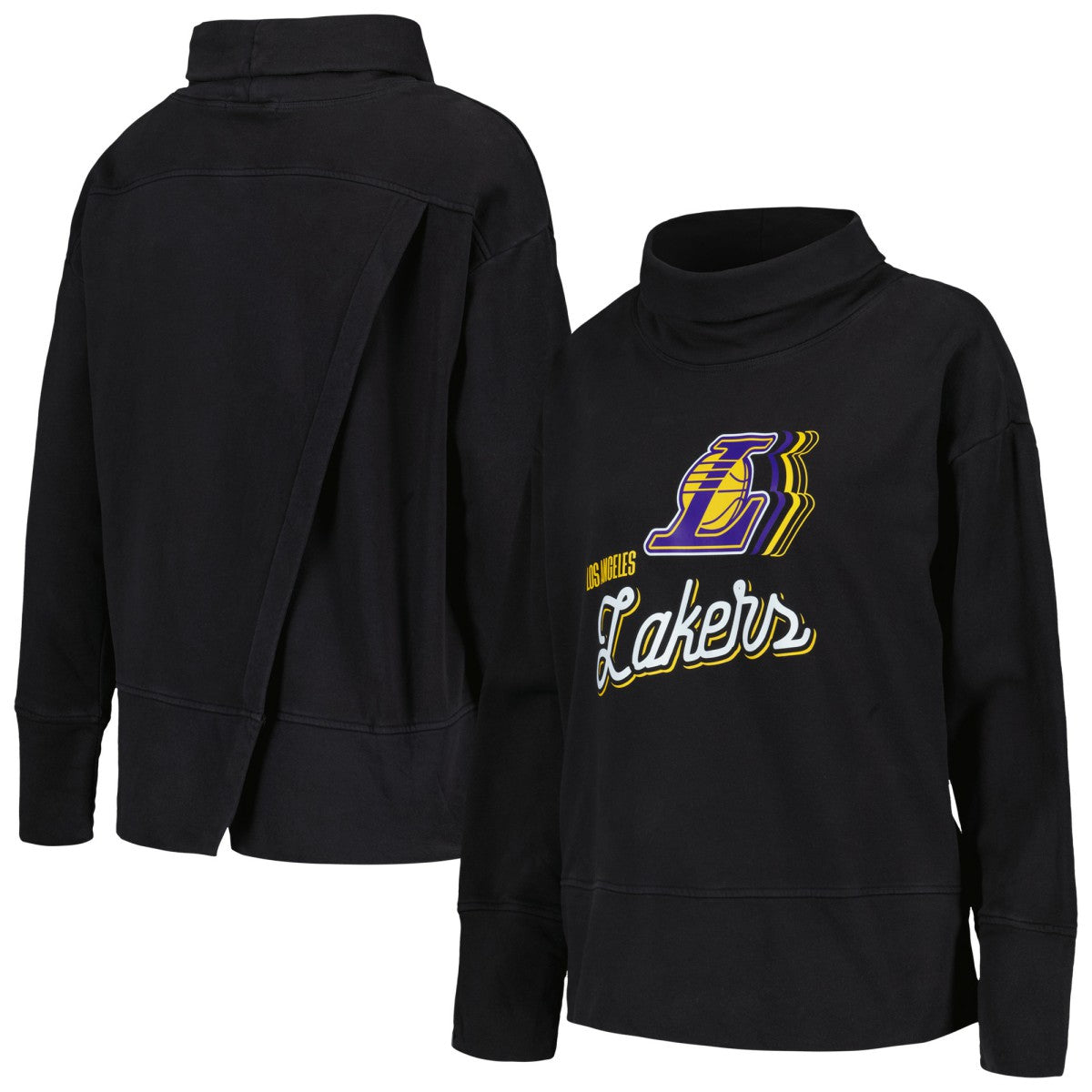 Los Angeles Lakers Levelwear Women's Sunset Pullover Sweatshirt - Black discount