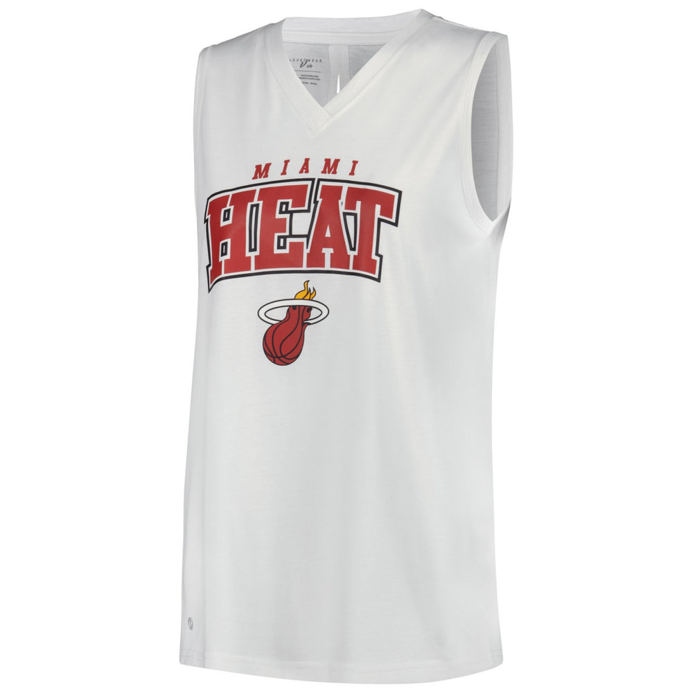 Miami Heat Levelwear Women's Paisley Peekaboo Tank Top - White cheap