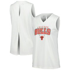 Chicago Bulls Levelwear Women's Paisley Peekaboo Tank Top sale - White for sale