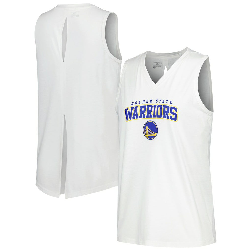 Golden State Warriors Levelwear Women's Paisley Peekaboo Tank Top sale - White sale