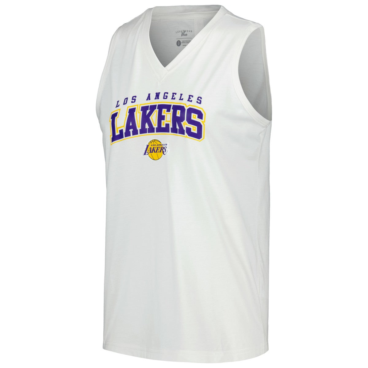 Los Angeles Lakers Levelwear Women's Paisley Peekaboo Tank Top - White shop