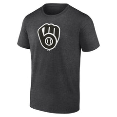 Milwaukee Brewers Personalized Monochrome Name & Number T-Shirt - Charcoal