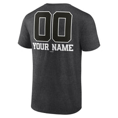 Minnesota Twins Personalized Monochrome Name & Number T-Shirt - Charcoal