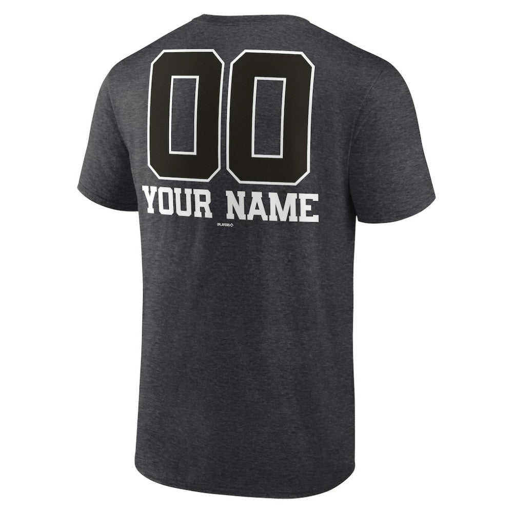 Athletics Personalized Monochrome Name & Number T-Shirt - Charcoal