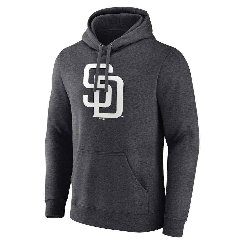 San Diego Padres Personalized Monochrome Name & Number Pullover Hoodie - Charcoal