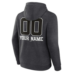 San Diego Padres Personalized Monochrome Name & Number Pullover Hoodie - Charcoal