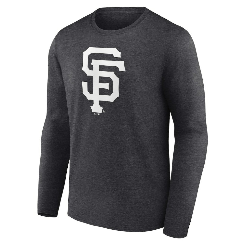 San Francisco Giants Personalized Monochrome Name & Number Long Sleeve T-Shirt - Charcoal