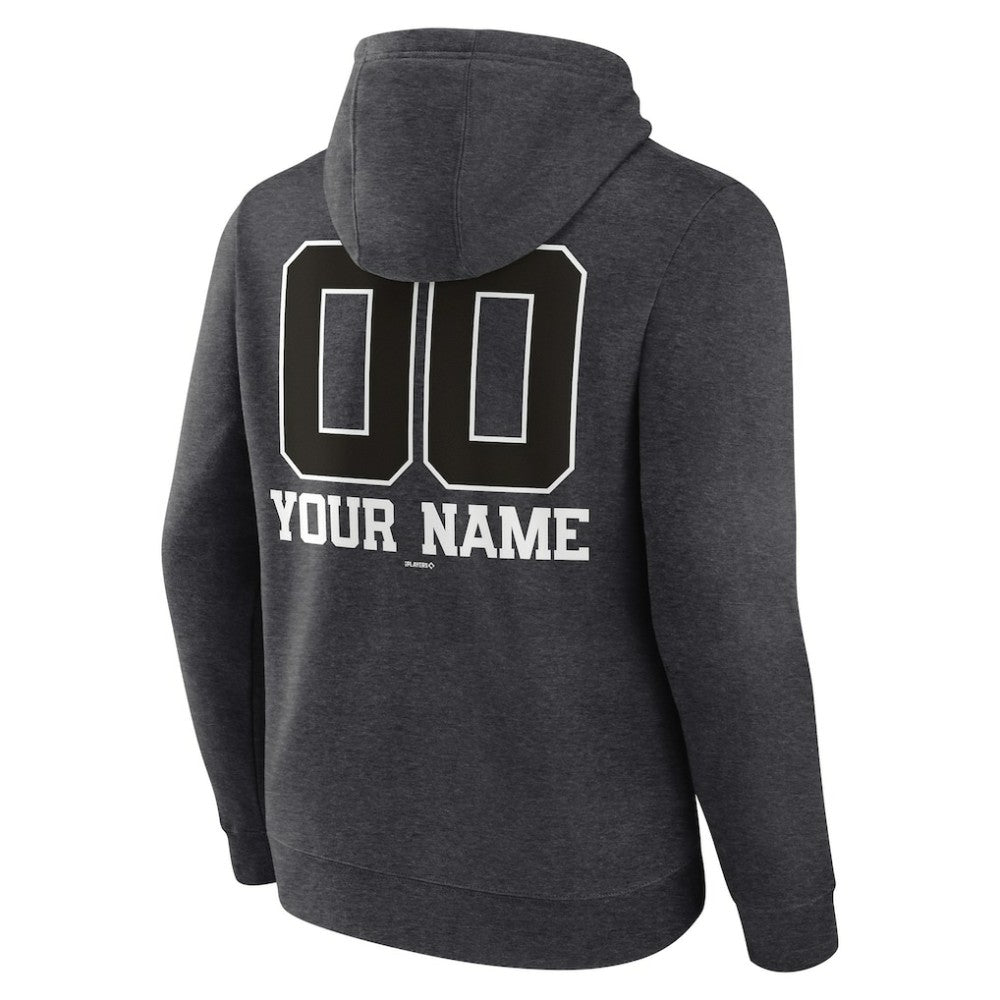 San Francisco Giants Personalized Monochrome Name & Number Pullover Hoodie - Charcoal
