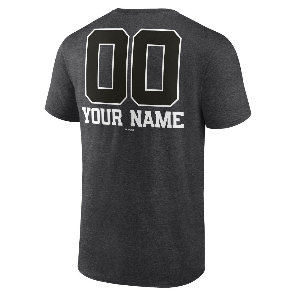 St. Louis Cardinals Personalized Monochrome Name & Number T-Shirt - Charcoal