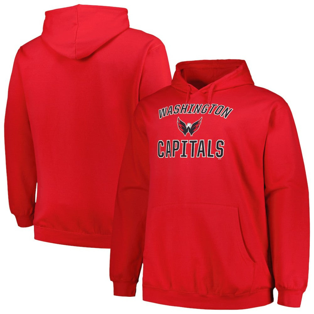 Washington Capitals Profile Big & Tall Arch Over Logo Pullover Hoodie
