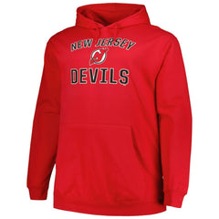 New Jersey Devils Profile Big & Tall Arch Over Logo Pullover Hoodie