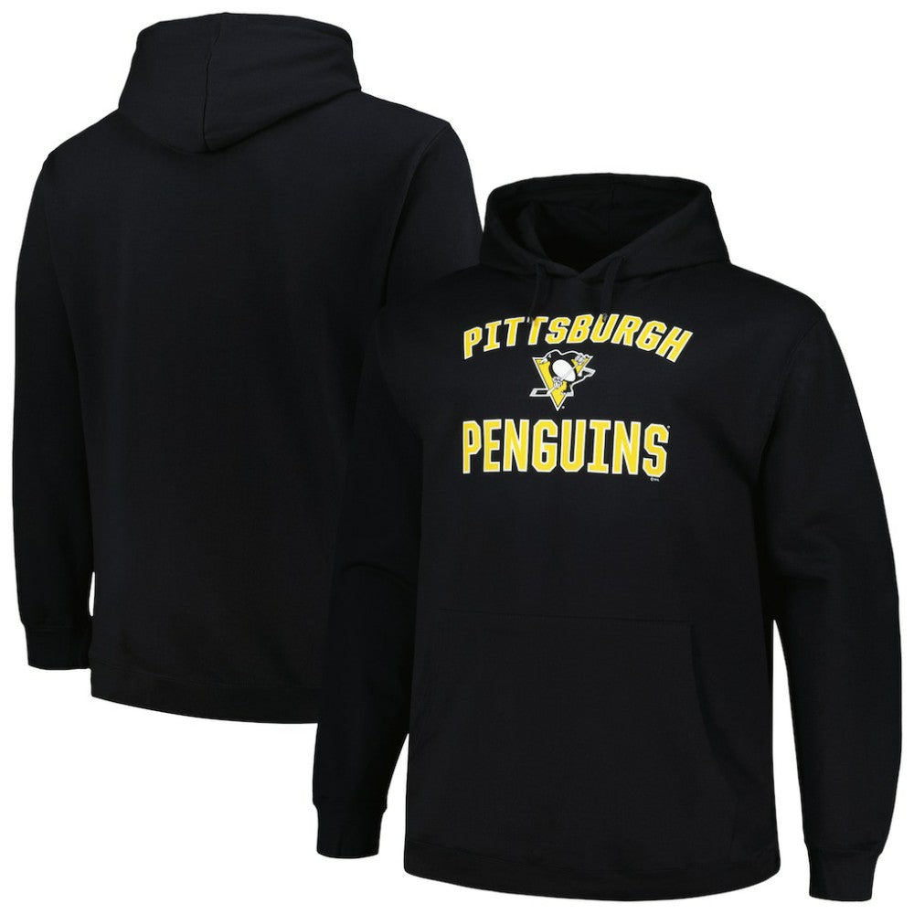 Pittsburgh Penguins Profile Big & Tall Arch Over Logo Pullover Hoodie