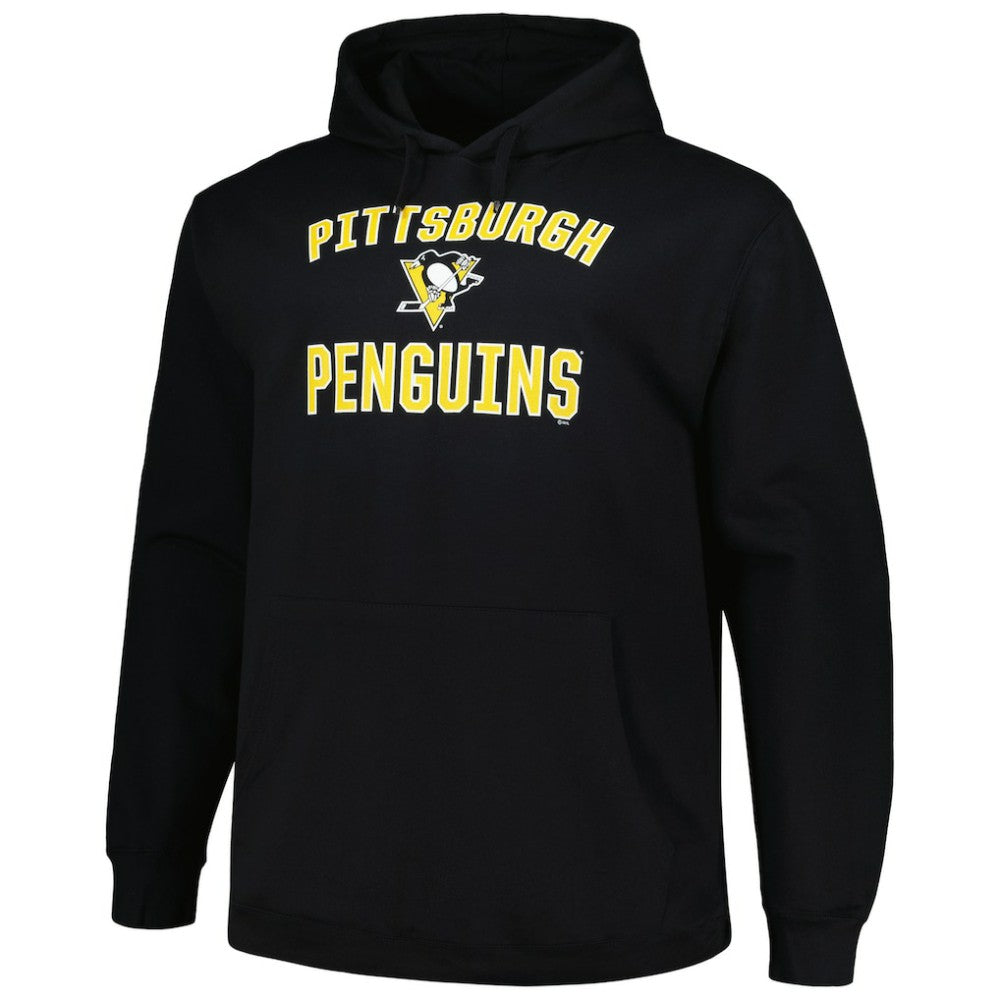 Pittsburgh Penguins Profile Big & Tall Arch Over Logo Pullover Hoodie