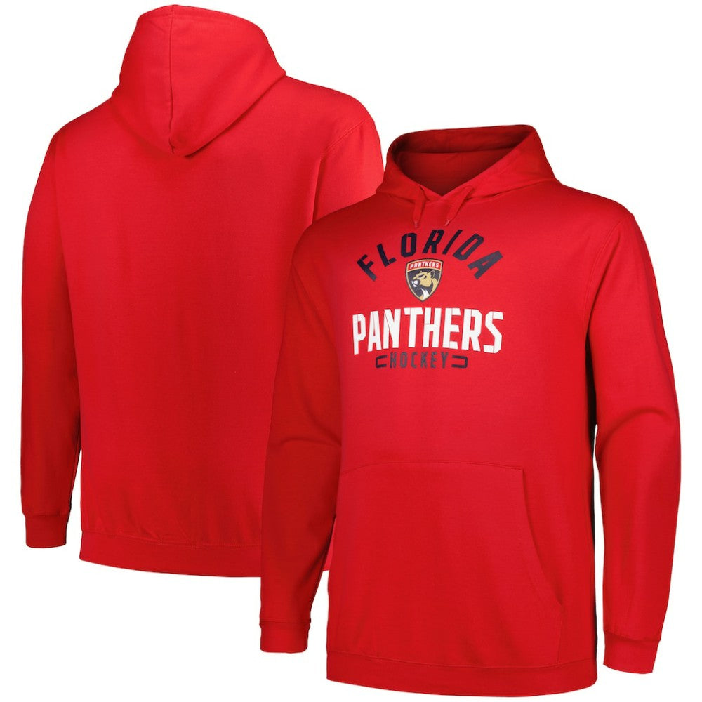 Florida Panthers Profile Big & Tall Arch Over Logo Pullover Hoodie