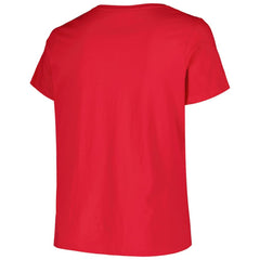 New Jersey Devils Profile Women's Plus Size Arch Over Logo T-Shirt