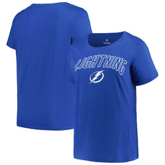 Tampa Bay Lightning Profile Women's Plus Size Arch Over Logo T-Shirt
