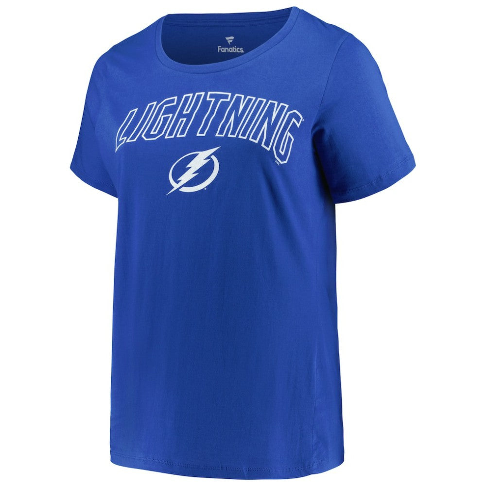 Tampa Bay Lightning Profile Women's Plus Size Arch Over Logo T-Shirt