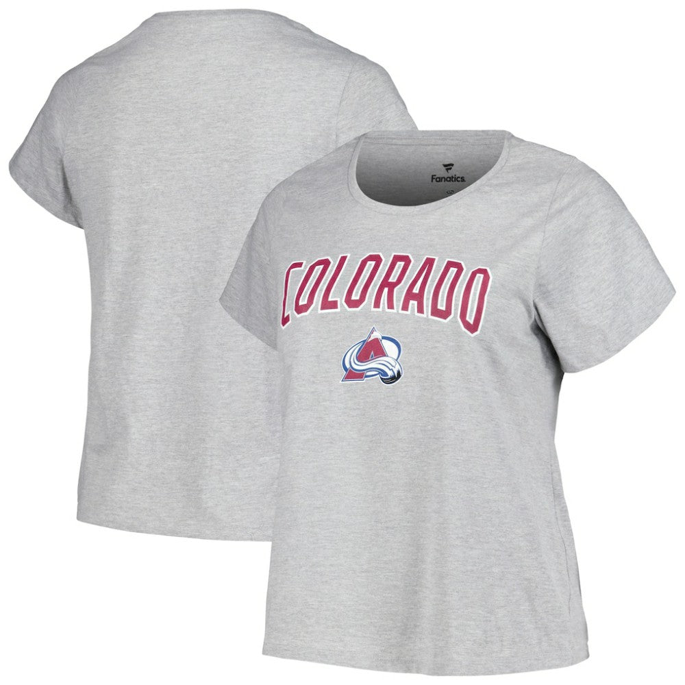 Colorado Avalanche Profile Women's Plus Size Arch Over Logo T-Shirt