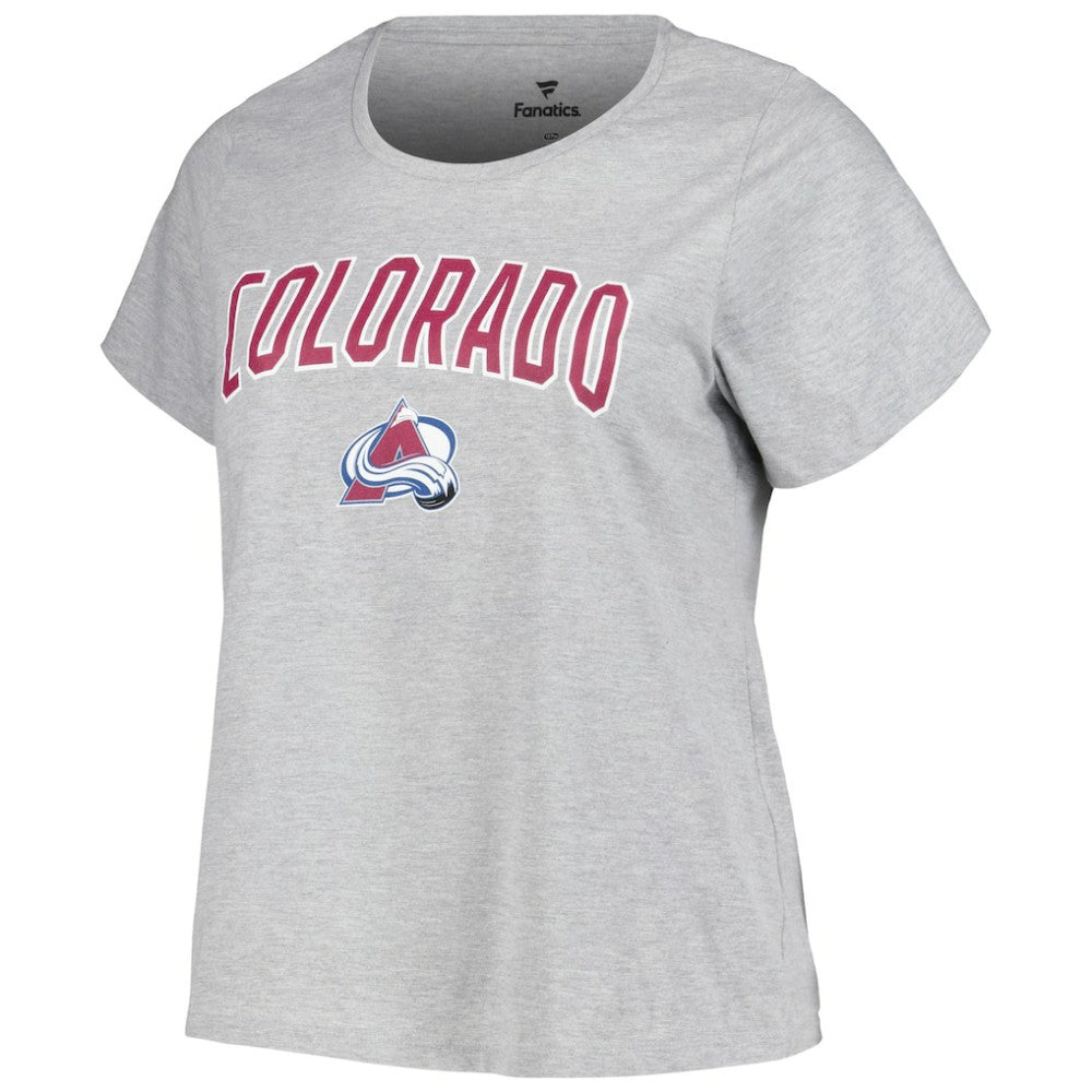 Colorado Avalanche Profile Women's Plus Size Arch Over Logo T-Shirt