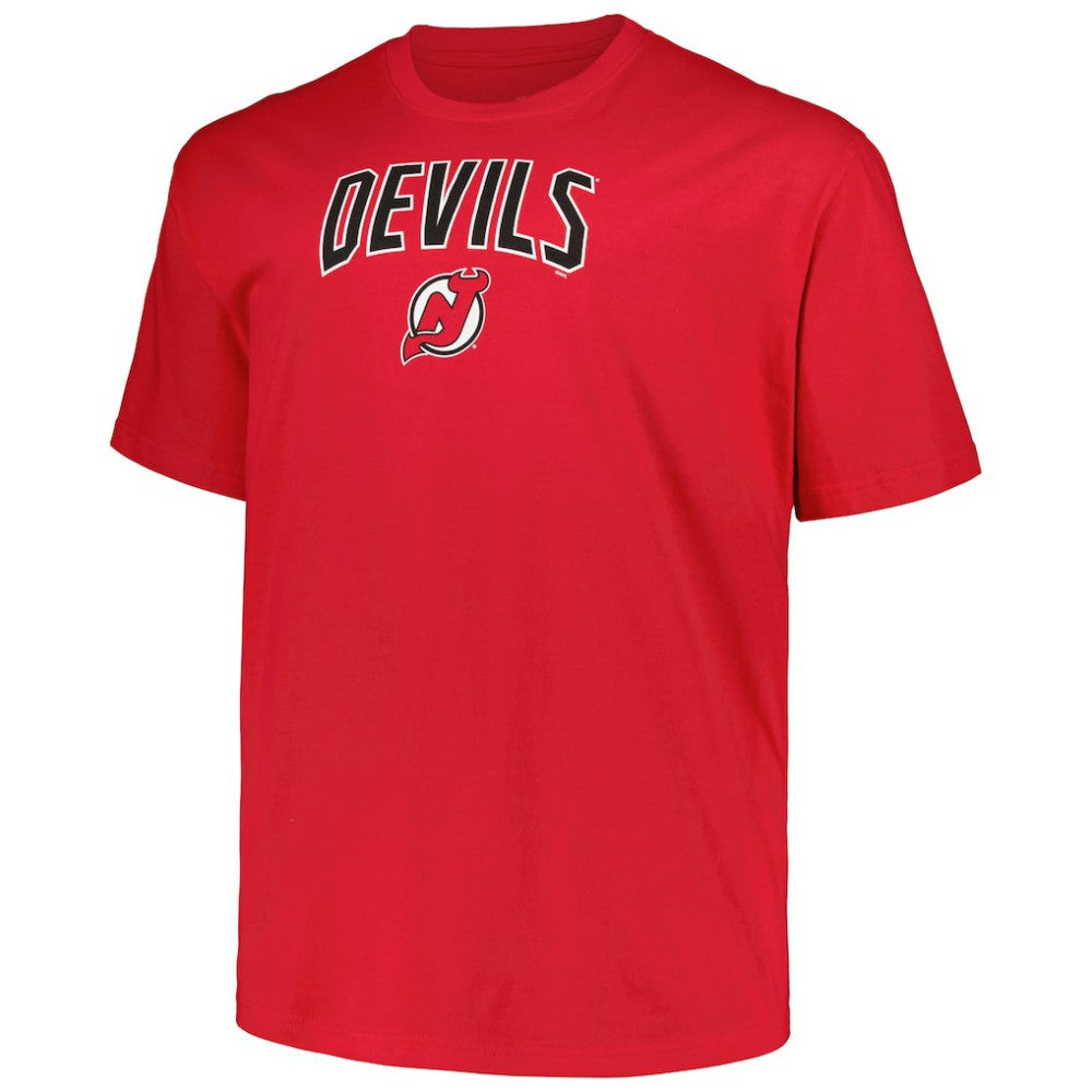 New Jersey Devils Profile Big & Tall Arch Over Logo T-Shirt