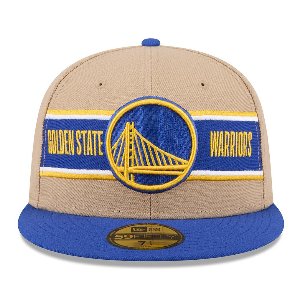Golden State Warriors 2024 NBA Draft 59FIFTY Fitted Hat sale - Tan/Royal | New Era online