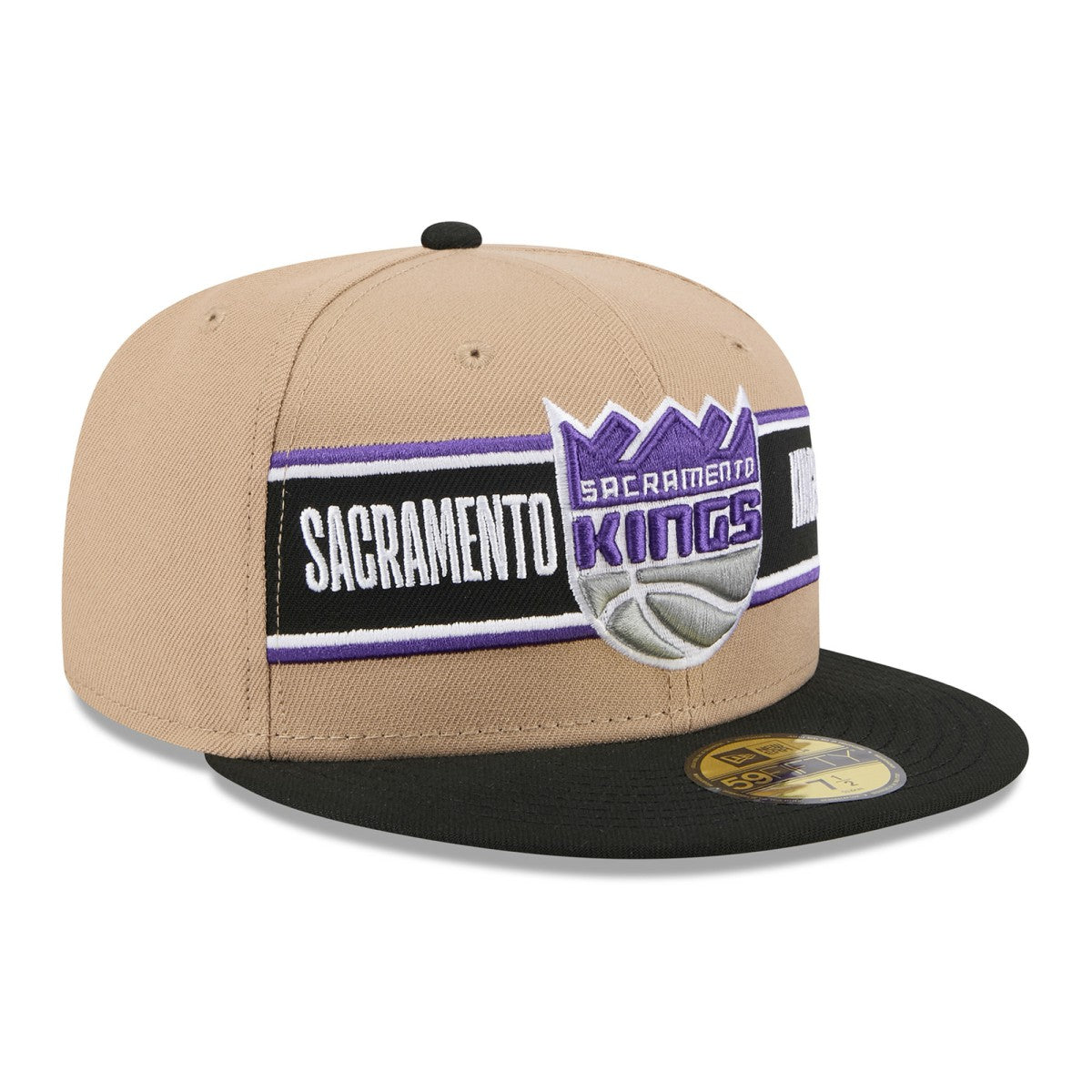 Sacramento Kings 2024 NBA Draft 59FIFTY Fitted Hat - Tan/Black | New Era discount
