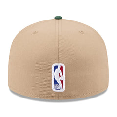 Milwaukee Bucks 2024 NBA Draft 59FIFTY Fitted Hat - Tan/Hunter Green | New Era on sale